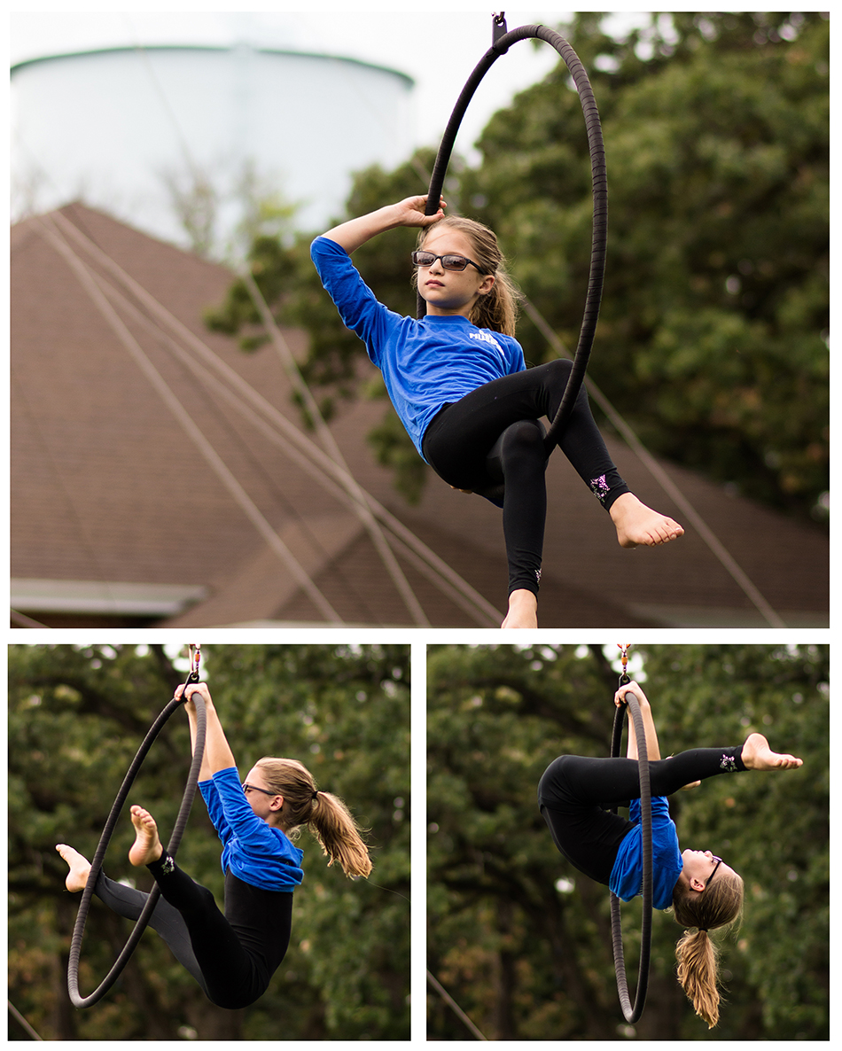 Acrobat girl blue tshirt collage for blog